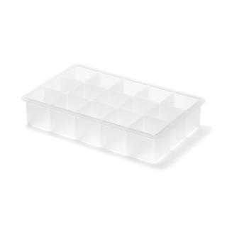【MUJI 無印良品】矽膠製冰器/方形 15個用/外寸約寬18.4*深11.4*高3cm