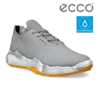 【ecco】M GOLF BIOM H5 健步襪套式真皮防水高爾夫球鞋 男鞋(鴿子灰 13801401539)