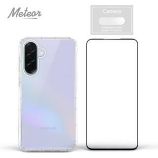 【Meteor】SAMSUNG Galaxy A36 5G 手機保護超值3件組(透明空壓殼+鋼化膜+鏡頭貼)
