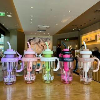 ICE CREAM巨無霸吸管杯1300ml(冰壩杯 吸管杯 水杯)