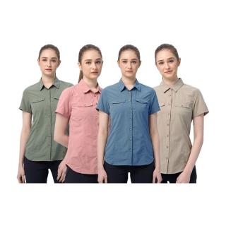 【Wildland 荒野】女3M透氣快乾抗UV短袖襯衫-S-2L-W1209(襯衫/女裝/上衣/休閒上衣)