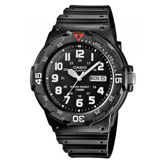 【CASIO 卡西歐】MRW-200H-1B 潛水風格 防水100米指標錶(運動 當兵 學生 錶徑約4.46公分)