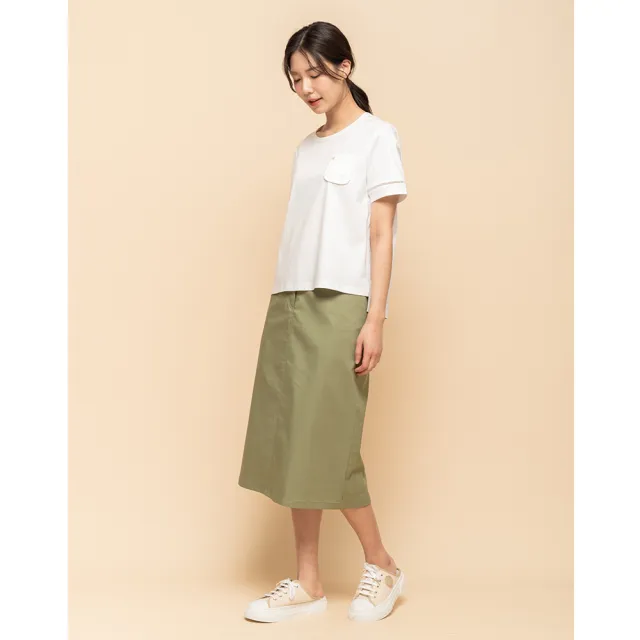 【perng yuh 芃諭名品】愜遊俐落 棉感 直筒裙(2025 SS Collection|4A春夏新品上市)
