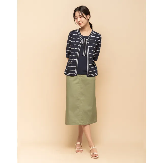 【perng yuh 芃諭名品】愜遊俐落 棉感 直筒裙(2025 SS Collection|4A春夏新品上市)