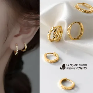 【維克維娜】菱格切面易扣式925純銀耳環