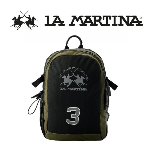 【LA MARTINA】義大利原裝進口 頂級運動後背包 0971T(黑色)