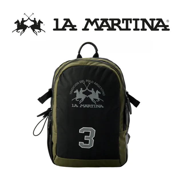 【LA MARTINA】雙11 義大利原裝進口 頂級運動後背包 0971T(黑色)