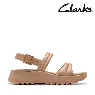 【Clarks】女鞋 Dash Lite Surf 時尚蓬鬆感齒紋底設計厚底輕量涼鞋(CLF82550S)