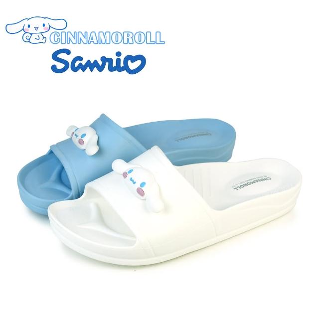 【HELLO KITTY】CINNAMOROLL 大耳狗 防水拖鞋 平底 輕量 一體成型(水藍、白色)