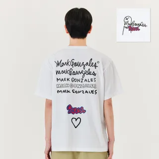 【Mark Gonzales官方旗艦】男女同款 首爾 TYPO 文字圖案T恤-白色