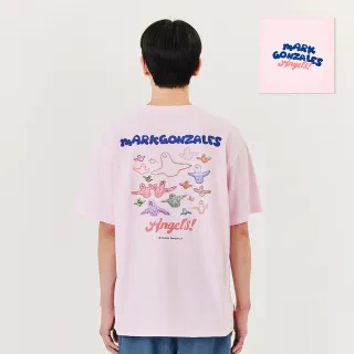 【Mark Gonzales官方旗艦】男女同款 飛飛小天使T恤-粉紅色