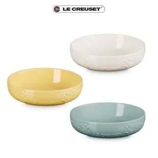 【Le Creuset】春日花園系列瓷器深盤18cm(洋甘菊/蛋白霜/海洋之花 3色選一)
