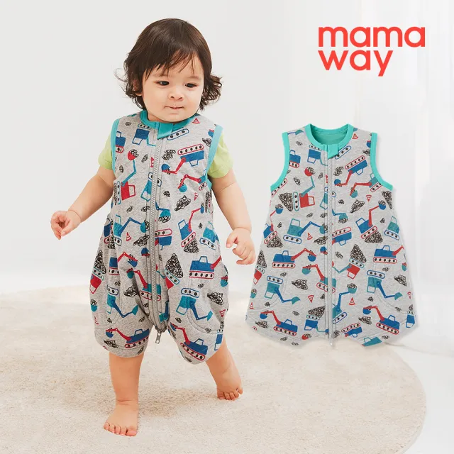 【mamaway 媽媽餵】抗菌防踢被 薄款 拉鍊 0-24M(嬰幼兒防踢背心)
