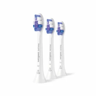 【Philips 飛利浦】官方直營 Sonicare智能超細抗敏刷頭3支 HX6053/93(白色)