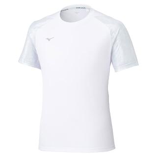 【MIZUNO 美津濃】短袖上衣 男 運動 透氣 速乾 白 32MAC02501