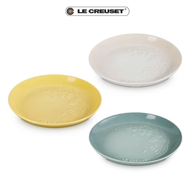 【Le Creuset】春日花園系列瓷器餐盤22cm(洋甘菊/蛋白霜/海洋之花 3色選1)