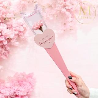【Floral M】媽咪我愛妳優雅粉康乃馨香水花(乾燥花/母親節花束/禮物/康乃馨花束/永生花/母親節花禮)