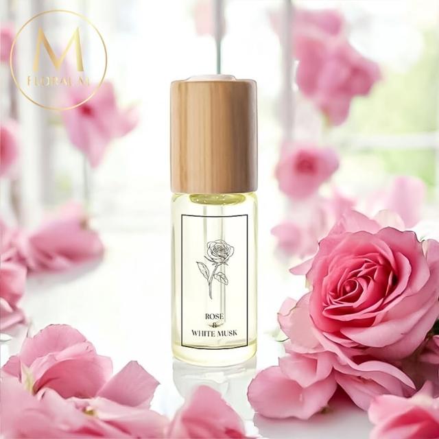 【Floral M】玫瑰白麝香空間香氛油15ml(擴香花/香氛精油/淨化空氣/擴香精油/水氧機專用)