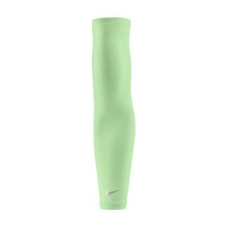 【NIKE 耐吉】螢光綠色輕量運動跑步臂套2.0 抗UV護肘 防曬袖套 壘球長跑桌球自行車腳踏車適用(N1004268323)