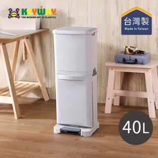 【KEYWAY 聯府】PW40 臺北四分類垃圾桶-40L