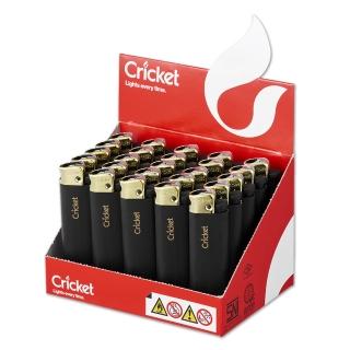 【Cricket】瑞典品牌~Flint Black Matte Gold磨砂黑金款-火石安全打火機(1盒25入)
