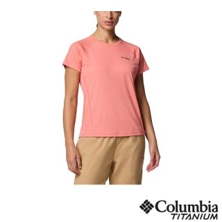 【Columbia 哥倫比亞】女款- 防曬UPF40酷涼快排短上衣-曙光粉(UAR48320AW /JS)