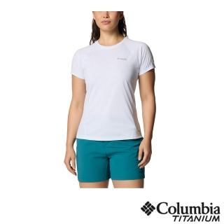 【Columbia 哥倫比亞】女款- 防曬UPF40酷涼快排短上衣-白色(UAR48320WT /JS)