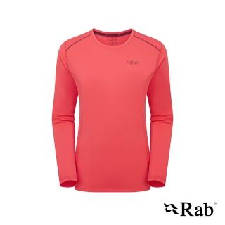 【RAB】Force LS Tee 長袖透氣排汗衣 女款 槿紅 #QBL08