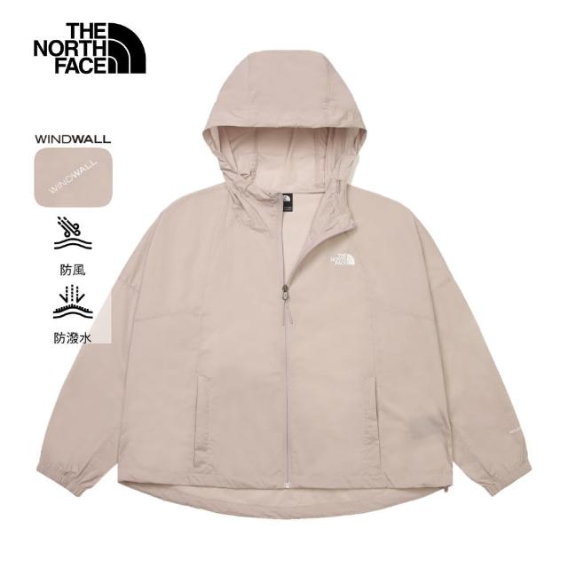 【The North Face 官方旗艦】北面女款灰色DWR防潑水防風外套｜8C521OA