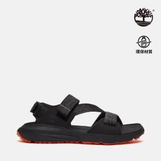 【Timberland 官方旗艦】男款黑色後扣式涼鞋(A6DPPETY)