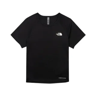 【The North Face 官方旗艦】北面女款黑色UPF防曬短袖T恤｜8DFGJK3(抗UV)