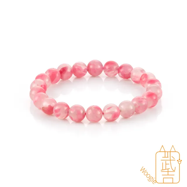 【Woogie武吉珠寶】精品櫻花雨薔薇輝石手鍊(8mm)