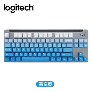 【Logitech 羅技】K855 TKL無線機械式鍵盤 黑 +鍵帽(碧空藍)