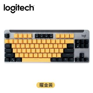 【Logitech 羅技】K855 TKL無線機械式鍵盤 黑 +鍵帽(曜金黃)