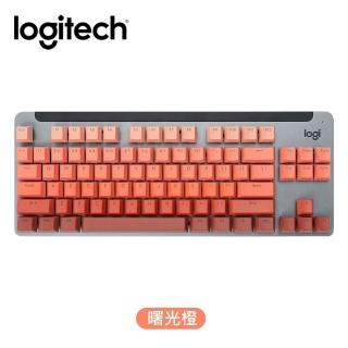 【Logitech 羅技】K855 TKL無線機械式鍵盤 黑 +鍵帽(曙光橙)