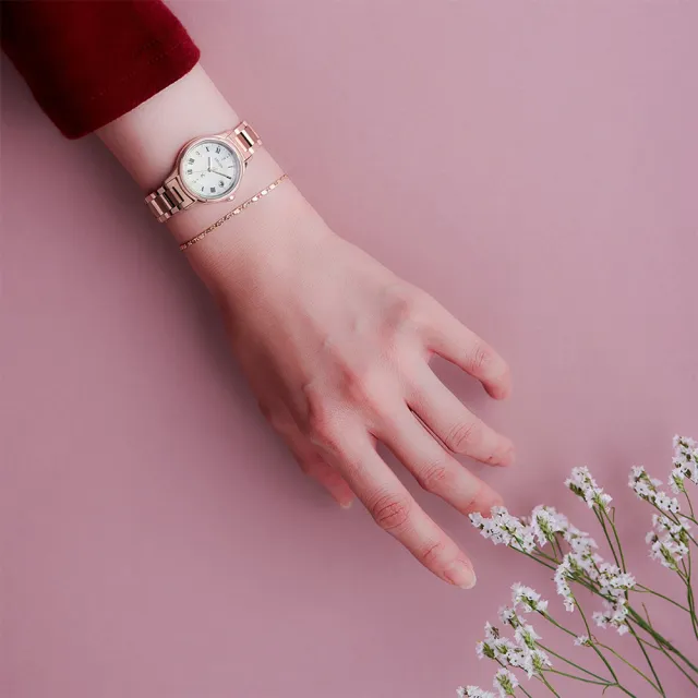 【CITIZEN 星辰】XC 輕奢光 光動能鈦金屬電波女錶-27mm 手錶 錶 生日禮 送禮(ES9497-96A)