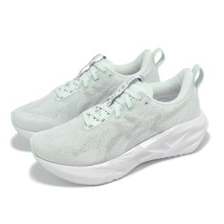 【asics 亞瑟士】慢跑鞋 Novablast 5 女鞋 綠 白 彈力 厚底 輕量 運動鞋 亞瑟士(1012B765300)