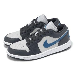 【NIKE 耐吉】休閒鞋 Wmns Air Jordan 1 Low 女鞋 男鞋 黑 藍 AJ1(DC0774-040)