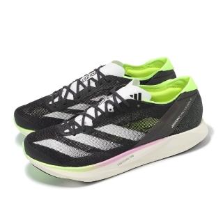 【adidas 愛迪達】競速跑鞋 Adizero Takumi Sen 10 男鞋 黑 綠 運動鞋 緩震 愛迪達(IG7401)