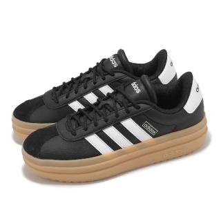 【adidas 愛迪達】休閒鞋 VL Court Bold 女鞋 厚底 增高 黑 白 膠底 復古 愛迪達(IH3081)