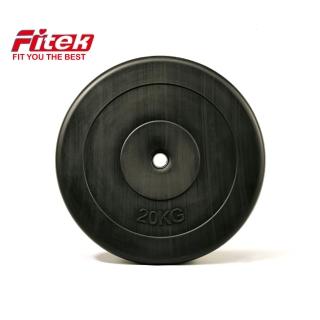 【Fitek】20公斤槓片單片／1英吋孔徑 20KG槓片*1個(20公斤塑膠槓片 一般孔徑 水泥槓片)