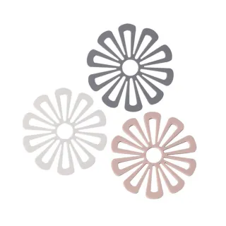 【一鳥】花型橡膠鍋墊三入組(隔熱鍋墊 經久耐用好清洗)