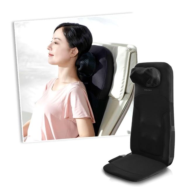 【HEALTHPIT日式舒適生活】My MASTER 3D雙手感按摩背墊 HH-566(三段式手動調解頸部角度)