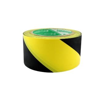 【AOW】PVC黑黃斑馬警示膠帶 兩入 防水耐磨 膠布 851-TBY33(示警膠帶 地板膠帶 警戒膠帶 施工膠帶)