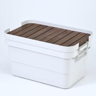 【MUJI 無印良品】相思木桌板+耐壓收納箱/大(露營系列)