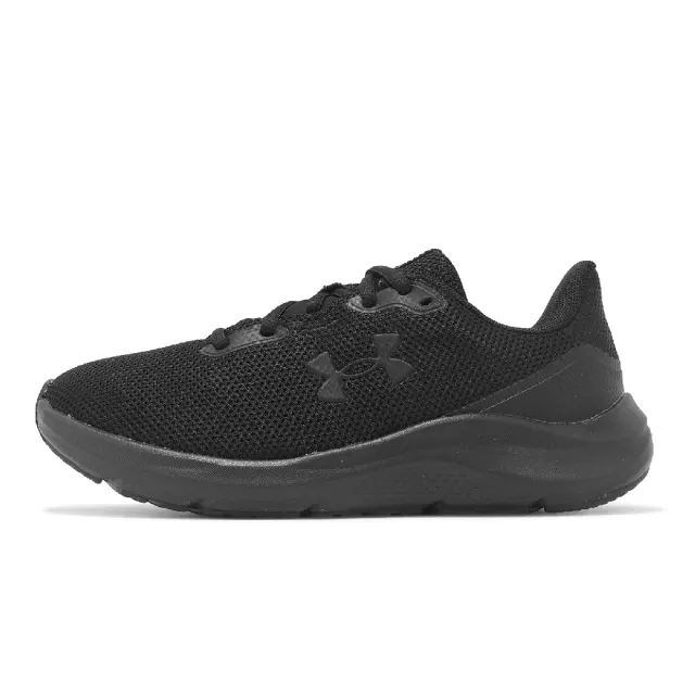 【UNDER ARMOUR】慢跑鞋 Charged Pursuit 4 女鞋 黑 緩衝 透氣 全黑 運動鞋 UA(3028261002)