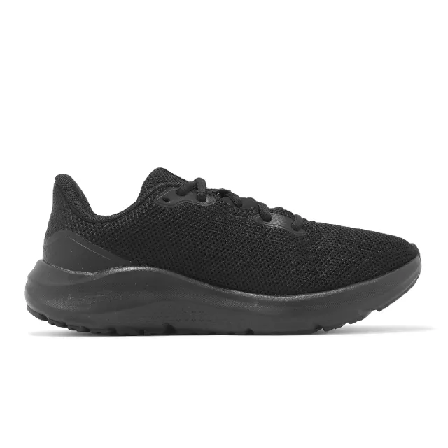 【UNDER ARMOUR】慢跑鞋 Charged Pursuit 4 女鞋 黑 緩衝 透氣 全黑 運動鞋 UA(3028261002)