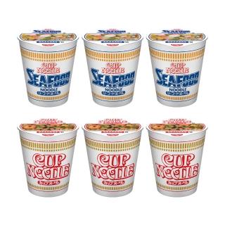 【NISSIN 日清】合味道原味系列杯麵 三入組杯麵 口味任選(海鮮味/鮮蝦味 70g/杯x3杯組)