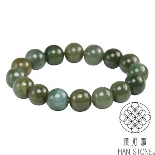 【漢石齋】天然翡翠A貨 手珠手串 飄花種帶黃翡(12.5-13mm/16pcs)