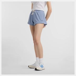 【NEW BALANCE】NB 短褲 女 運動褲 刷毛 美規 藍紫 WS51503DUS